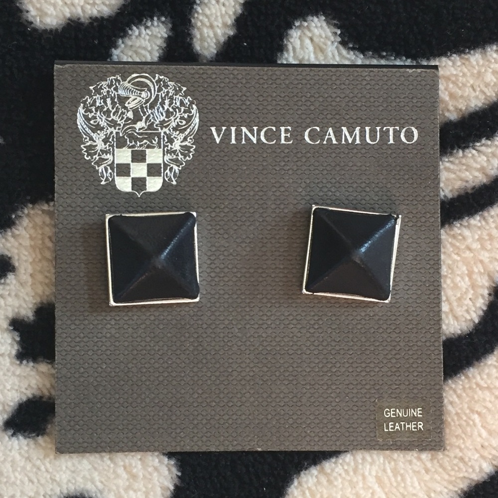 Vince camuto genuine leather earrings women classy